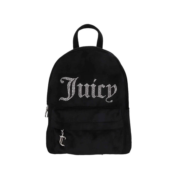 JUICY COUTURE Zainetto Zaino Donna con logo strass Nero - Francavilla Moda
